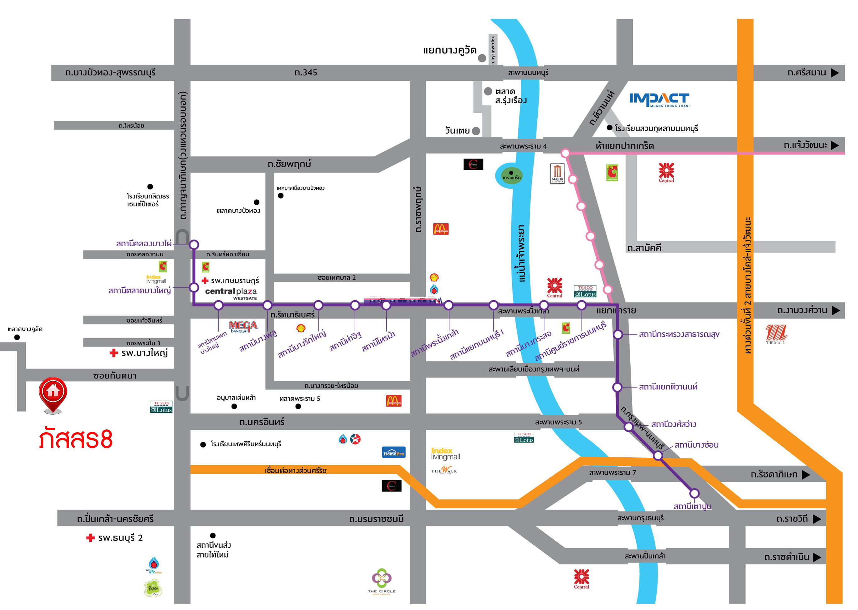 บ้านมือสองตกแต่งใหม่ โครงการ ภัสสร8 บางใหญ่ ดีไซน์สวย เนื้อที่ 50.7 ตร.ว. พื้นที่ใช้สอย 243.41 ตร.ม. ฟังก์ชัน 3 ห้องนอน 3 ห้องน้ำ จอดรถได้ 1 คัน แต่งครบพร้อมอยู่ บนทำเลศักยภาพ โครงการติดถนนใหญ่ เข้า-ออกสะดวก ใกล้เซ็นทรัลเวสต์เกต ใกล้รถไฟฟ้าสายสีม่วง "สถานีตลาดบางใหญ่" และจุดขึ้นทางด่วน "ศรีรัช"